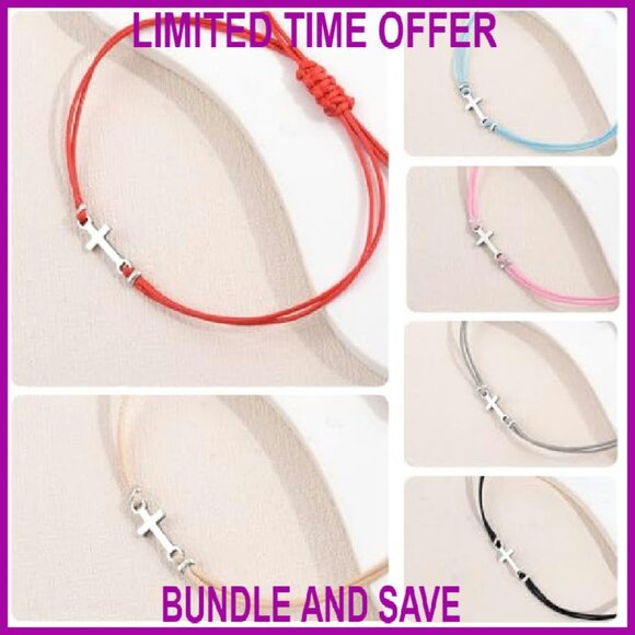 6-Piece Adjustable Charm Bracelet Set, Stainless Steel, Family Gifts - Picture 4 of 8